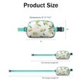 thumbnail image 3 of Vintage Lemon Floral Fanny Pack – Summer Fruit Waist Bag in Cute Yellow & White Design, 3 of 4