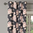 thumbnail image 3 of Ambesonne Floral Grommet Curtain, Flower Buds Roses Art Spring, 50"x72", Dark Purple Mauve and Blush, 3 of 5