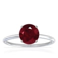 thumbnail image 1 of GemsNY July Birthstone - Dainty Round Four Prong Ruby Solitaire Ring (Grade - AA | 1.05cts.), 1 of 4