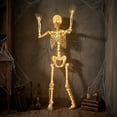 thumbnail image 2 of Way To Celebrate 5 ft Poseable LED Illuminated Skeleton Halloween Decoration, 2 of 6