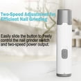 thumbnail image 2 of TFixol USB Rechargeable Pet Nail Grinder with LED Light, Dual Speed, Replaceable Diamond Heads for Cats and Dogs, White, 2 of 7