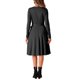 thumbnail image 3 of Vestido de longitud a la rodilla INSPIRE CHIC para mujeres, con volantes, corte A, cinturón en la cintura, cuello redondo, vestidos casuales de manga larga, 3 of 6
