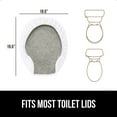 thumbnail image 6 of GORILLA GRIP Toilet Lid Seat Cover, Memory Foam, Elastic Universal Fit for Standard Round, White, 6 of 10