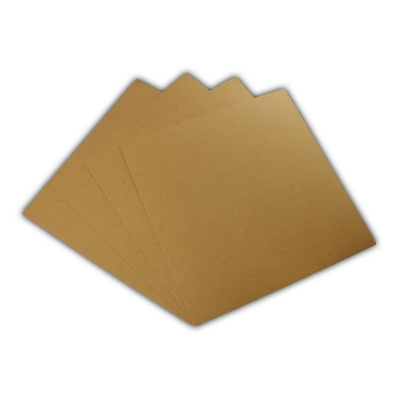 EcoSwift Brand Premium Medium Weight Natural Chipboard Pads Sheets .022" thick, 12 in. x 12 in., Brown, 625-Pack