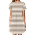 thumbnail image 5 of Chemises à Manches Courtes pour Femmes Robe T-Shirt d'Été Décontractée pour Femmes Tunique Ample à Manches Courtes avec Poches pour Femmes Robe d'Été Ample pour Femmes Robe T-Shirt Femme, 5 of 5