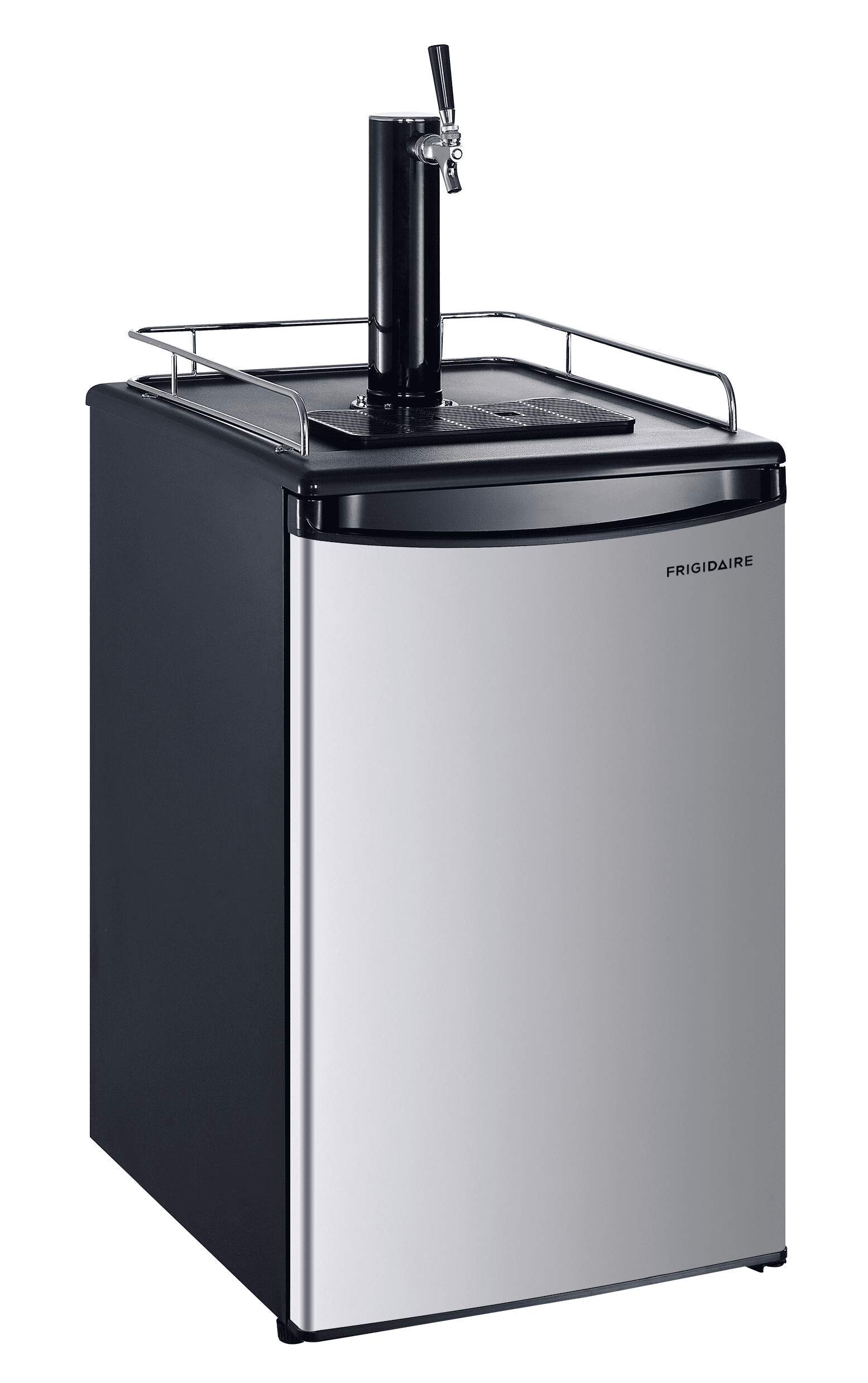 FRIGIDAIRE Beer Keg Kegerator Dispenser with Coupler, Tower Tap, Hose, and Drip Tray for Full Size and Pony Kegs, 5.4 cu. ft. Refrigerator