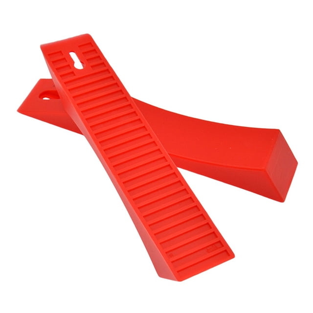 Yimiti 2 Pcs Blocs de Levage en Silicone Antidérapants pour Barre de Musculation, Rouge