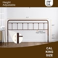 thumbnail image 2 of IKIFLY Metal California King Size Headboard, Adjustable Height, Farmhouse Victorian Style, Easy Assembly, Steel Headboard Only for Bedroom, Brown/Cal King, 2 of 18