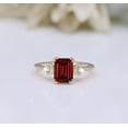 thumbnail image 3 of Octagon 8.00X6.00mm 925 Rose Gold Plated Red Garnet Silver Engagement Promise Wedding Ring 14K Gold Graduation Birthday Gift For Her, 3 of 3
