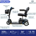 thumbnail image 6 of Pride Mobility  Go Go Sport 3 Wheel Mobility Scooter, Includes Accessories, , Blue, 18 AH Battery, 6 of 11