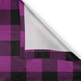 thumbnail image 6 of Ambesonne Buffalo Check Valance & Curtain, Flannel Pattern Art, 55"x36", Purple and Black, 6 of 7
