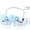 White, variant on Portable Neck Fan, Hands Free Usb Rechargeable Personal Fan, 4000mAh Battery Powerful Airflow 360° Adjustable 3 in 1 Portable Fan as Neck Fan/Handheld Fan/Desktop Fan for Home Office Outdoor Travel