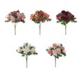 thumbnail image 2 of Guardoinrt 4pcs Good Hand Feeling Artificial Flowers With Good Texture For Sensory Delight For DIY Silk Home Decoration Party Decor Red 1Set, 2 of 6