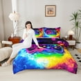 thumbnail image 4 of Castle Fairy Kids Children Ombre Gamer Twin Comforter Sets,Rainbow Gradient Bedding Set, 4 of 8