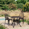 thumbnail image 1 of vidaXL 3 Piece Bistro Set Cast Aluminium Bronze, 1 of 5
