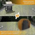 thumbnail image 3 of Barbecue Cover, Outdoor BBQ Cover, Waterproof Plancha Cover, Anti-Dust (145*61*117cm Black) S2024123, 3 of 4
