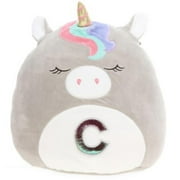 Squishmallows 12" Unicorn Monogrammed 'C' (Designs May Vary)
