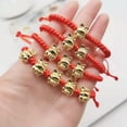 thumbnail image 2 of EOEMY Handmade Gold Plated Rabbit Charm Red Rope Braided Bracelet Women Lucky Jewelry-14-Rabbit, 2 of 9