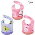 thumbnail image 2 of Bangcool Baby Bib Cartoon Waterproof: 3PCS Large Toddler Drool Bib Newborn Teething Bib, 2 of 10