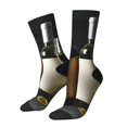 thumbnail image 1 of Balery Two Bottles Of Red And White Wine Calcetas Largas con Estampado para Hombre y Mujer – Suaves y Transpirables, Talla Única (US 5-11), 1 of 6