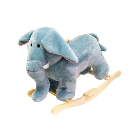 Elephant Plush Rocking Horse Animal Ride On Toy by Happy Trails