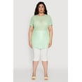 thumbnail image 3 of Womens Plus Size Sheer Textured Knit Tunic Top, 3 of 5
