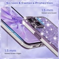 thumbnail image 3 of Funda FABSPARK para iPhone 16e 6.1" con Brillo Morado y Diamantes, 3 of 9