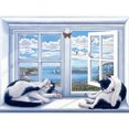 thumbnail image 2 of Cuadros Decorativos 5D Kit DIY Cat By The Window Pintura de diamante de taladro redondo completo (sz1078) Tmvgtek embutido en tela, 2 of 7