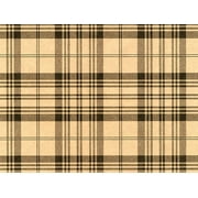 Pack of 1, Kraft Plaid Wrapping Paper 26" x 417', Half Ream Roll for Celebration, Party, Holiday, Birthday and Events, Made in USA