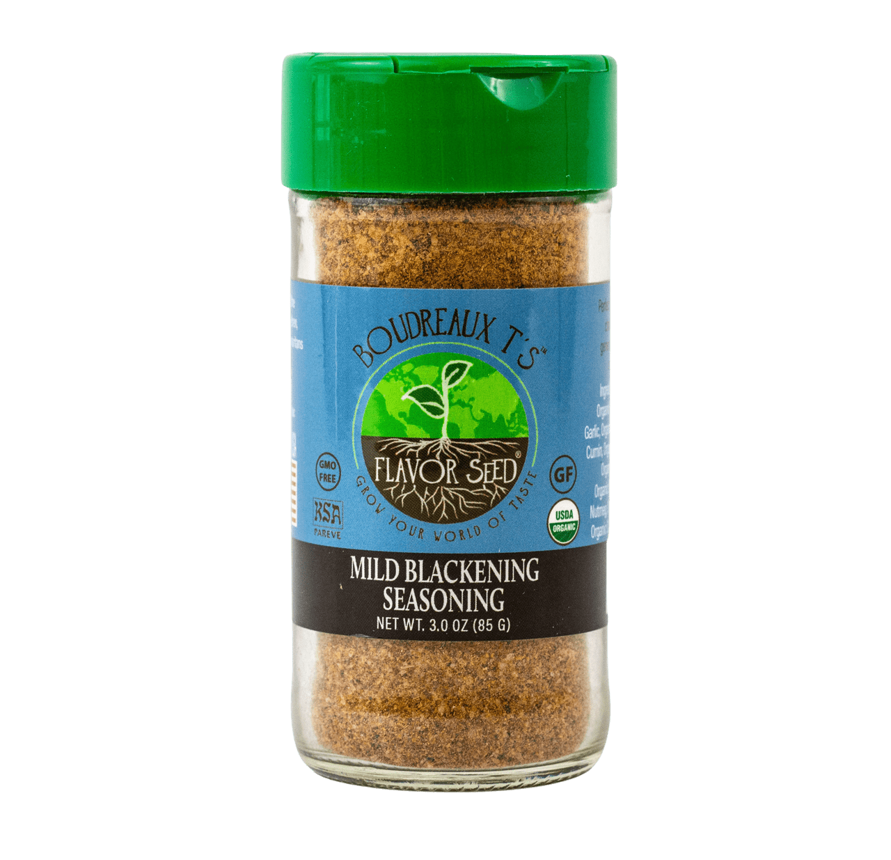 FLAVOR SEED Boudreaux T's Organic Mild Blackening Seasoning