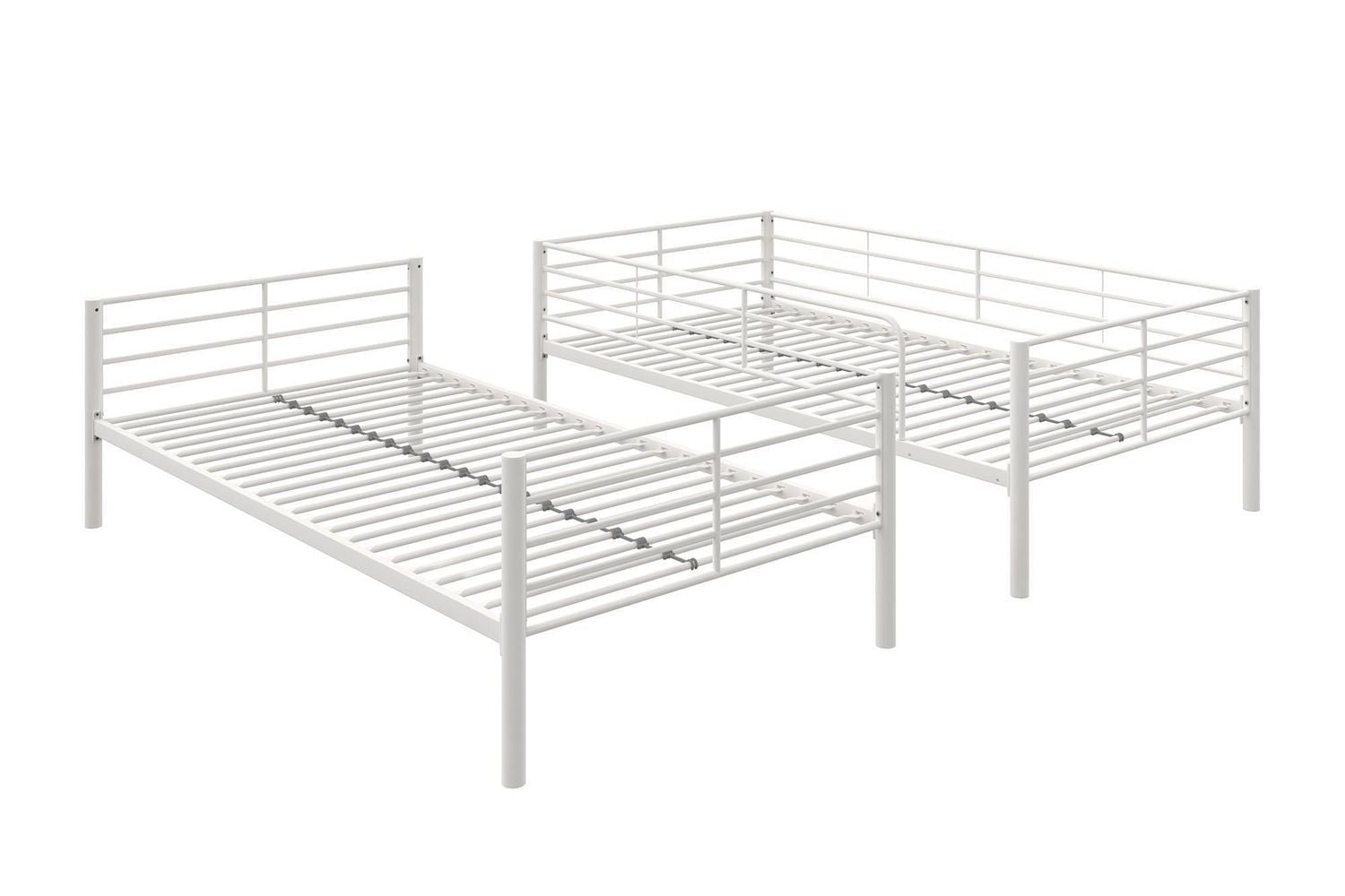 Convertible Twin over Twin Metal Bunk Bed