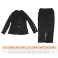 thumbnail image 4 of Women Jacket Pants Business Suit Slim Fit Comfortable Breathable Solid Color Office Work Suit Set Black M, 4 of 8