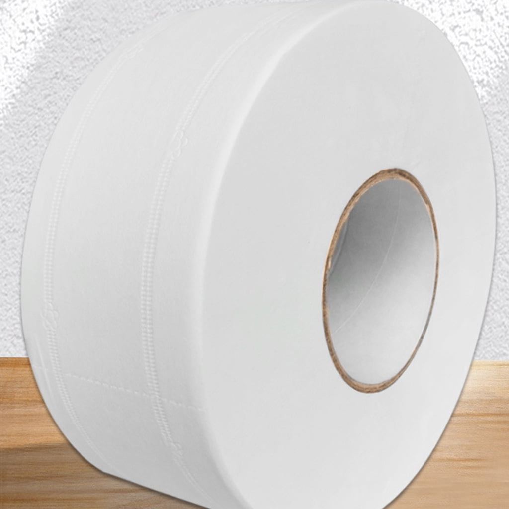 XISAOK Thicken 4-Ply Large Toilet Roll Paper Embossed No Fluorescent Jumbo Bath Tissue