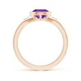 thumbnail image 2 of ANGARA Natural 1.6 Ct. Amethyst with Diamond Classic Ring in 14K Rose Gold for Women (Ring Size: 8.5), 2 of 11