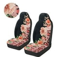 thumbnail image 6 of Garronmavis Leopard Flower Fluffy Car Seat Covers 2 Pcs Auto Seat Cover Pad for Front Universal Elastic Vehicle Seats Cushion Automotive Interior Accessories for Women, 6 of 7