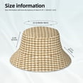 thumbnail image 3 of Fisherman Hat 22.8×5.9in Skin-Friendly Lightweight Breathable Folding Reflective Double Face For Daily Travel Business Camping Tan Houndstooth Vintage Texture Hand-Drawn Sketch_1, 3 of 8