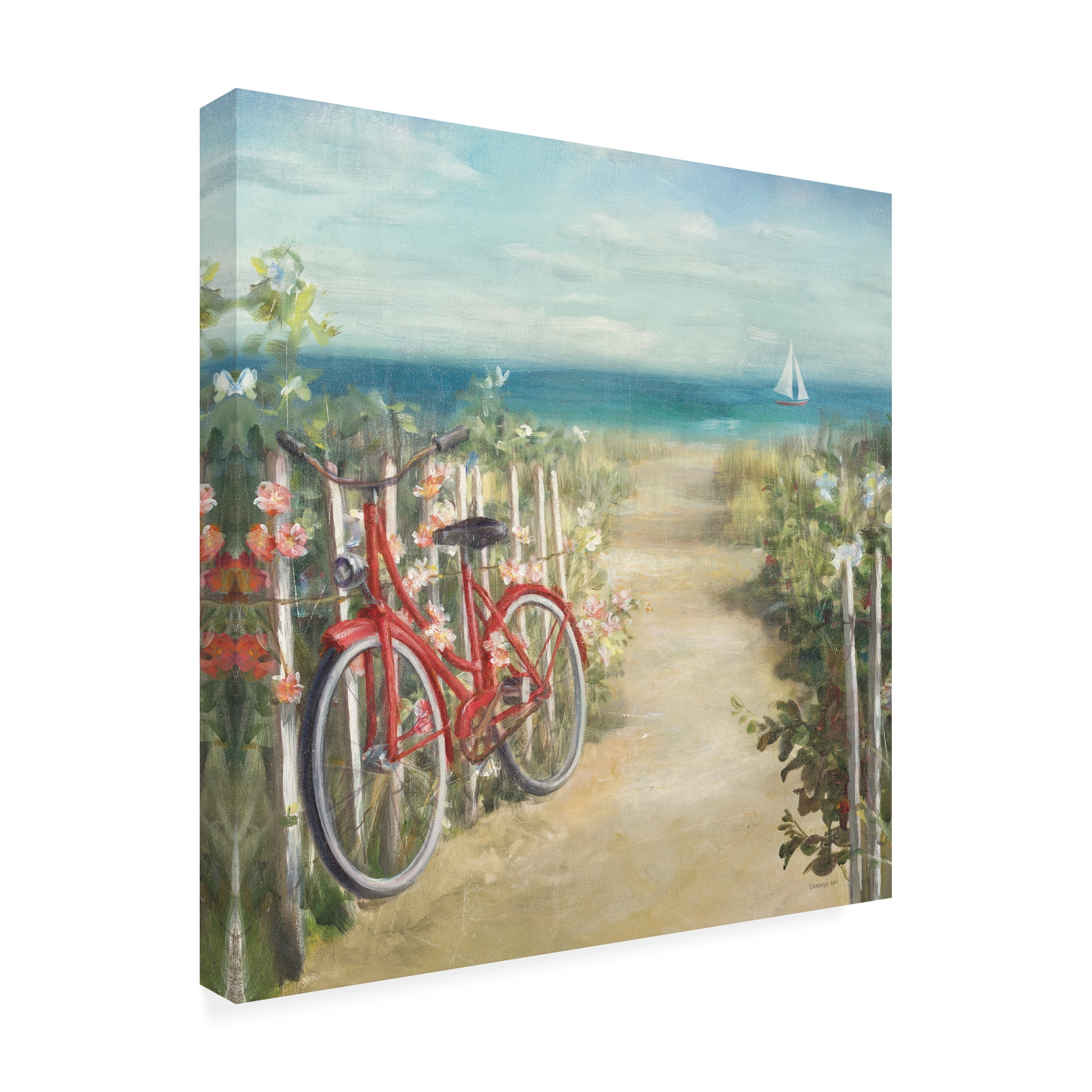 Danhui Nai 'Summer Ride Crop Bike' Outdoor Canvas 35x22