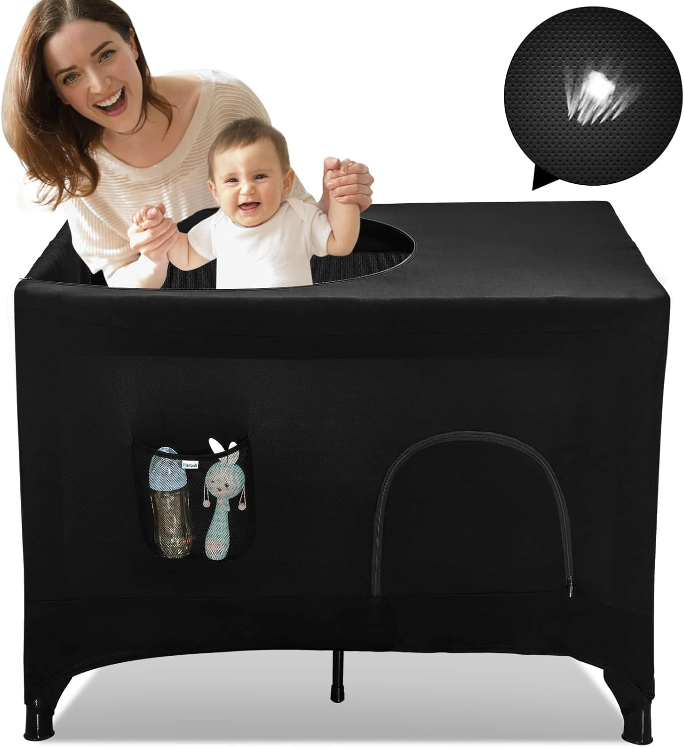 Black pack n play sales