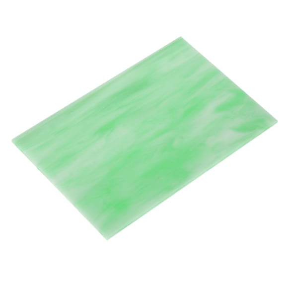 Stained Glass Sheet Mosaic Tile 5.9 Inch x 3.9 Inch Green Color, Stained Glass Sheets for Crafts Project