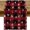 Black Red Buffalo Plaid, variant on Christmas Table Runner 13x36in, Green Red Balls Winter Holiday Table Decor for Kitchen & Dining