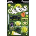 thumbnail image 1 of Real Sports Dimensional Cardstock Stickers-Softball, 1 of 2
