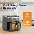 thumbnail image 5 of 4 Qt Air Fryer with Visible Window, 8-in-1 Digital Controls, 1500W, Nonstick Dishwasher-Safe Basket, 60-Min Timer, Grey, 5 of 7