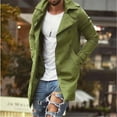 thumbnail image 2 of Christmas Casual Aoochasliy Mens Coats Outerwear Fall Trendy and Comfortable Casual Solid Color Mid-length Coat, 2 of 3