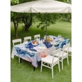 thumbnail image 4 of Outdoor Tablecloth with Umbrella Hole for Patio/Picnic/Party/Camping, Coastal Animals Waterproof Table Cloth Rectangle Table Cover Washable, Watercolor Sea Turtle Seahorse Jellyfish Coral (60"x 84"), 4 of 8