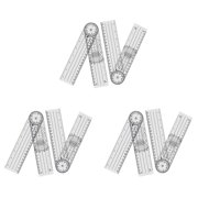 Physical Therapy 12-Pack Goniometer Protractor PVC 360 Degree Rotation for Goniometry and Sports Therapy