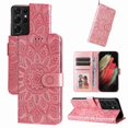 thumbnail image 3 of Funda tipo cartera GANGXUN para Samsung Galaxy S21 Ultra , diseño girasol, cuero PU, soporte, cierre magnético, tarjetero, 3 of 5