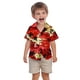 thumbnail image 4 of Trajes hawaianos a juego Cromoncent para papá e hijo, rojo, 4 of 7
