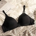 thumbnail image 6 of AYYUFE 3PCS Women Bra Seamless Padded Push Up Anti-snagging No Wire Thin Solid Color Soft Breathable Elastic Back Closure Adjustable Straps Lady Bra Black 38B, 6 of 8