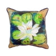 thumbnail image 3 of Betsy Drake Water Lily on Rice Zippered Throw Pillow, 3 of 3