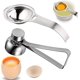 thumbnail image 2 of Abrebotellas para huevos 304, cortador de huevos de acero inoxidable, separador de proteínas, utensilios de cocina simples para huevos cocidos (plata), 2 of 5